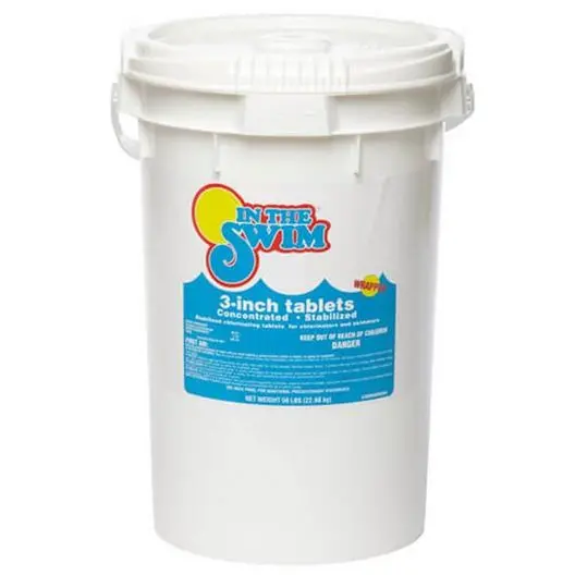In The Swim 3" Chlorine Tablets – 50 lb Bulk Pool Sanitizer for Residential & Commercial Use