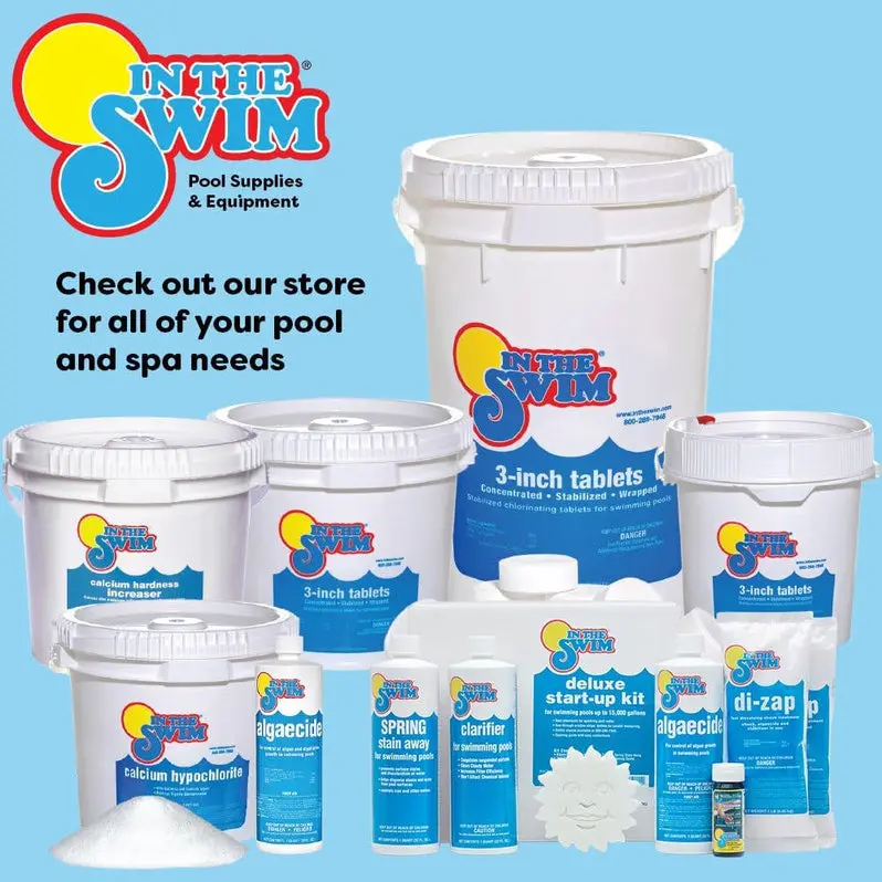 In The Swim 3" Stabilized Chlorine Tablets – Individually Wrapped Tri-Chlor Sanitizers | 90% Available Chlorine | Slow-Release Formula | 50 lb Bag