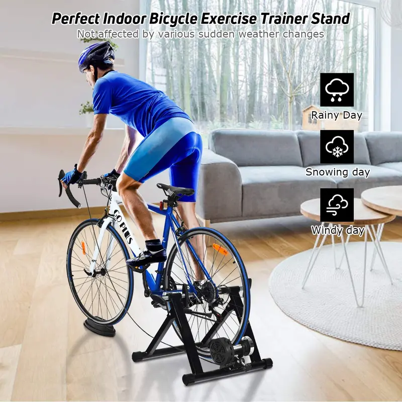 Indoor Magnetic Bike Trainer with 8-Stage Resistance Levels 2