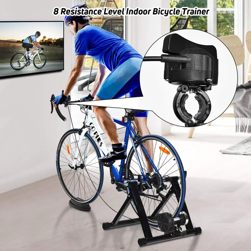 Indoor Magnetic Bike Trainer with 8-Stage Resistance Levels