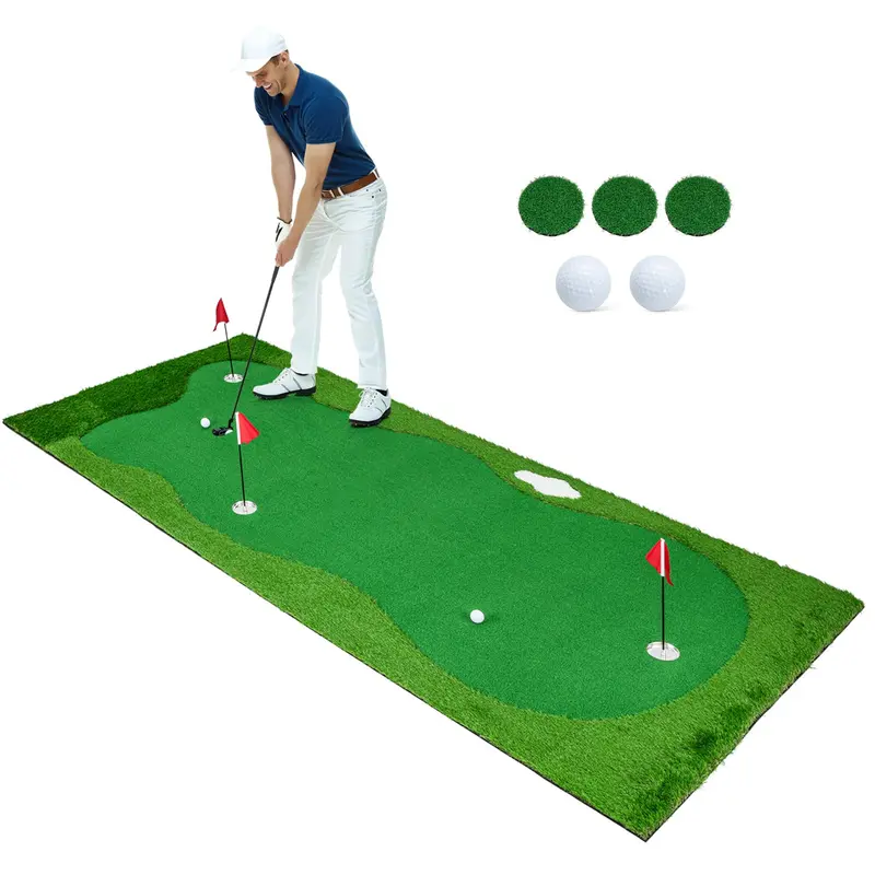 Indoor/Outdoor Golf Putting Green – Realistic Turf Practice Mat