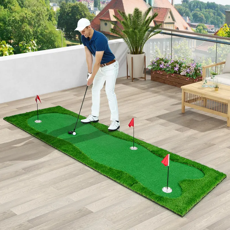 Indoor/Outdoor Golf Putting Green – Realistic Turf Practice Mat