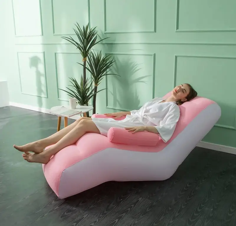 Inflatable Outdoor Seat with Integrated Armrests for Comfort & Portability