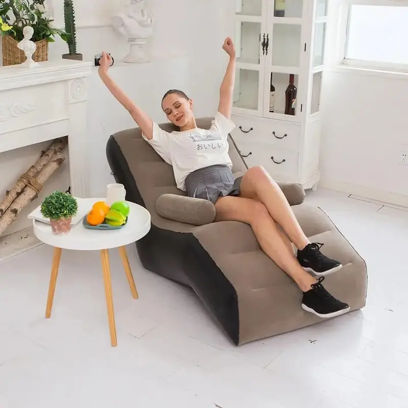 Inflatable Outdoor Seat with Integrated Armrests for Comfort & Portability