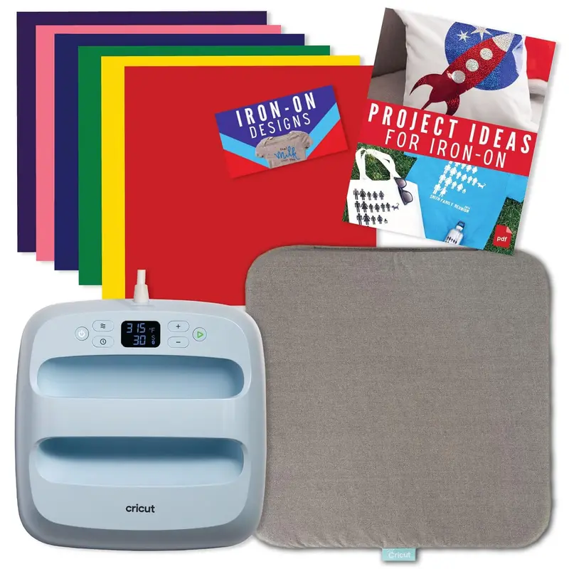Infusible Ink Starter Bundle – 9" × 9" Cutting Mat, Transfer Sheets, Markers, Coasters, and 20" × 16" Heat Press Mat for Custom Apparel & Home Decor