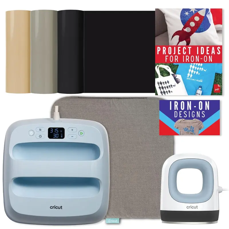 Infusible Ink Starter Bundle – 9" × 9" Cutting Mat, Transfer Sheets, Markers, Coasters, and 20" × 16" Heat Press Mat for Custom Apparel & Home Decor