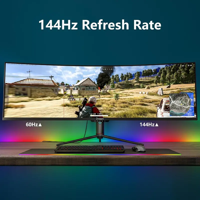 INNOCN 49-Inch Curved Gaming Monitor – 144Hz Refresh Rate, HDR400, USB-C Connectivity (Model 49C1G)