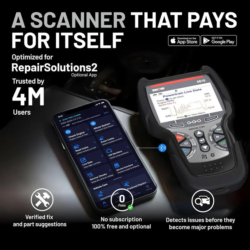 Innova 5610 Advanced OBD2 Bidirectional Scan Tool – Firmware Updates & Technical Support Included