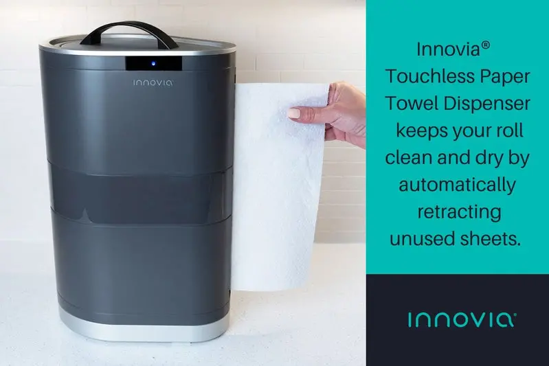 Innovia Touchless Countertop Paper Towel Dispenser – Sleek White Finish, Sensor-Activated Operation