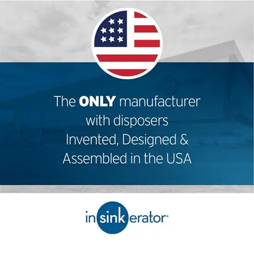InSinkErator Badger 5 Garbage Disposal – 1/2 HP Continuous Feed, Space-Saving Design, Quick Lock Mount Installation