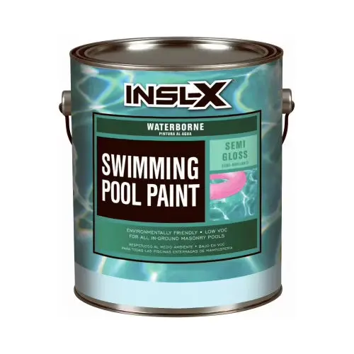 Insl-X Royal Blue Semi-Gloss Water-Based Pool Paint – 1-Gallon Eco-Friendly Coating (WR1024092-01)