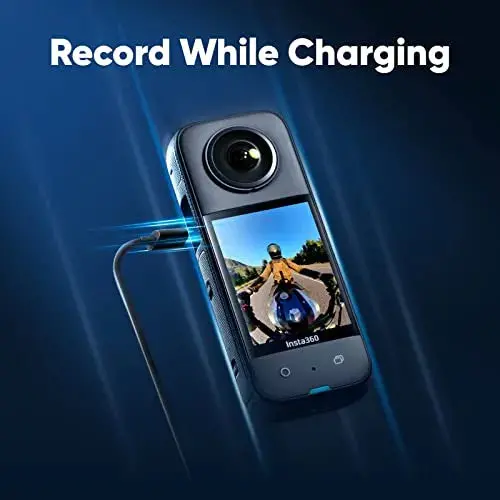 Insta360 X3 Motorcycle Mount Kit – Waterproof 360° Action Camera with 48MP Sensors & WiFi