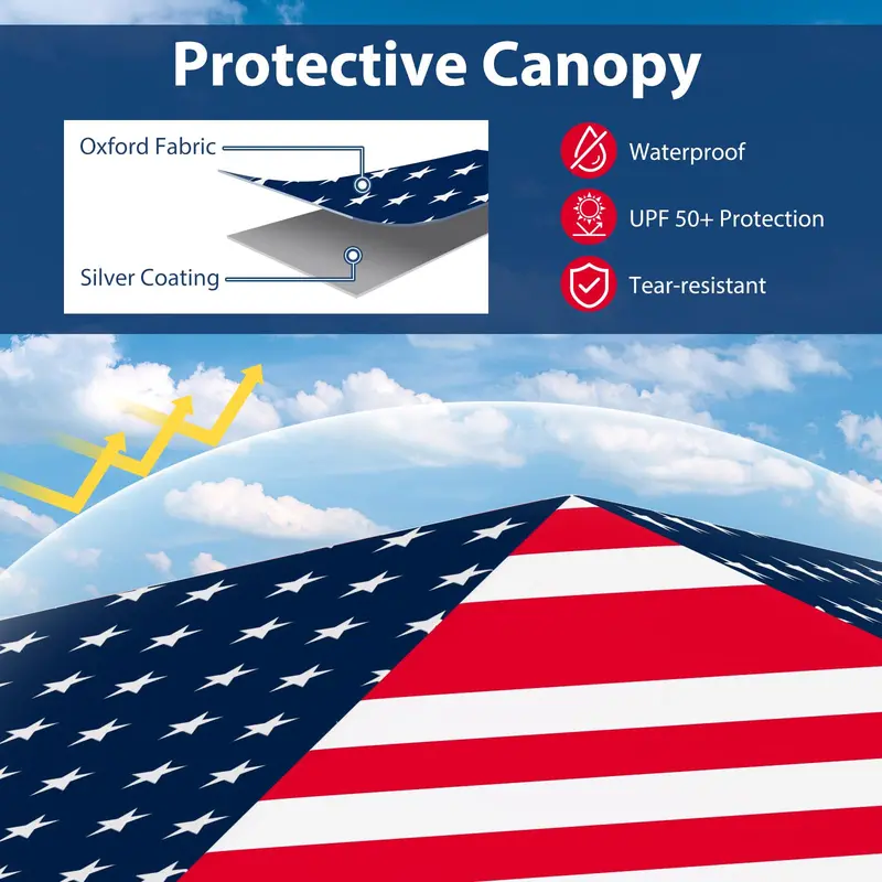 Instant 8.2-Foot Pop-Up Canopy Tent with Carry Bag for Easy Transport