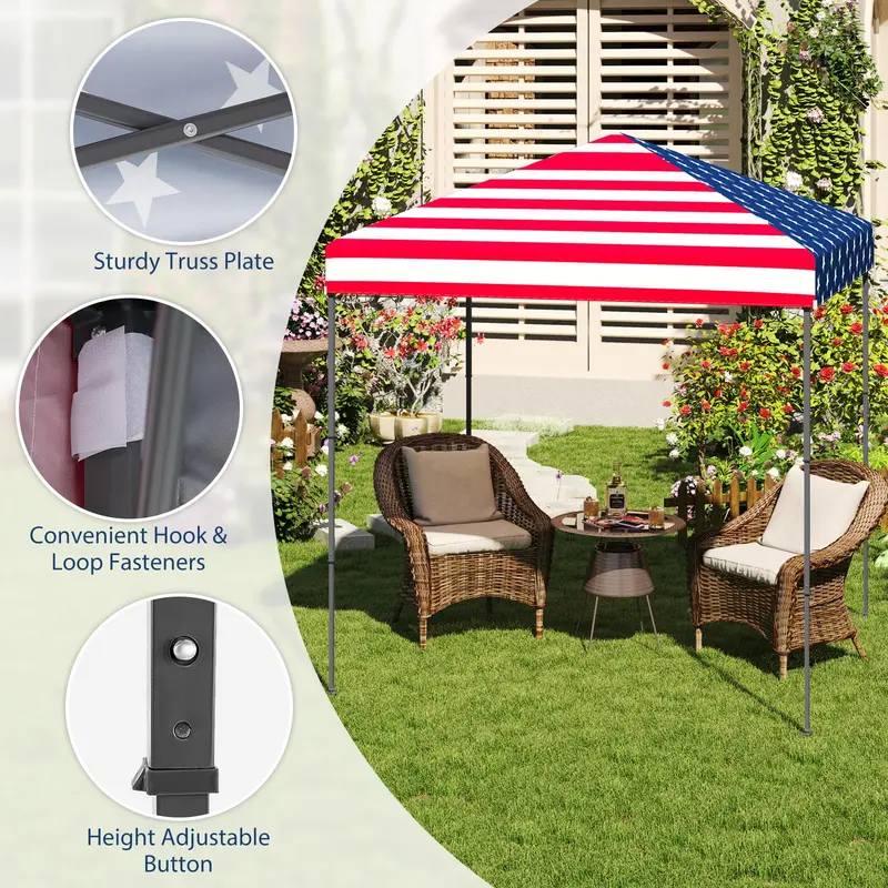 Instant 8.2-Foot Pop-Up Canopy Tent with Carry Bag for Easy Transport