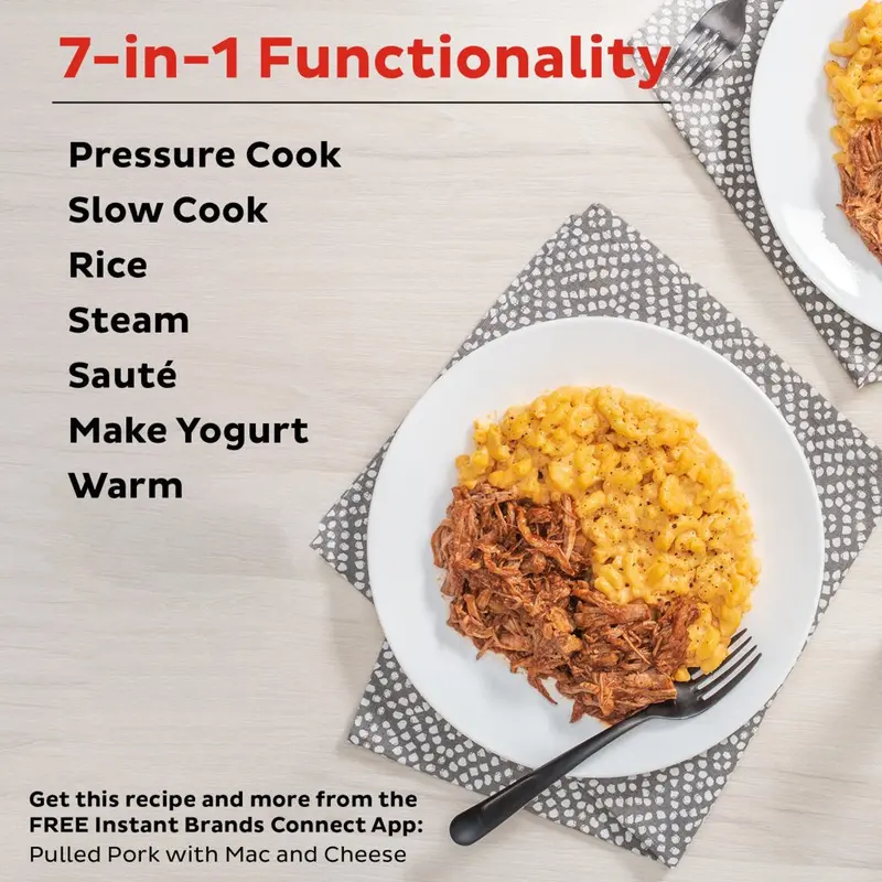 Instant Pot Duo 6-Quart 7-in-1 Electric Pressure Cooker – Stainless Steel, Easy-Release Lid, Family-Sized