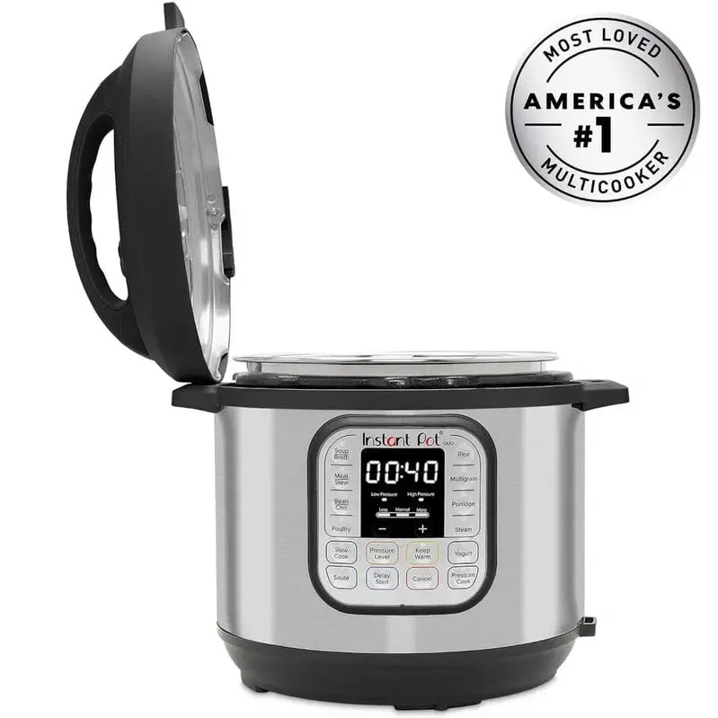 Instant Pot Duo 8QT Multi-Cooker – Stainless Steel Body, 7-in-1 Smart Programmed Functions