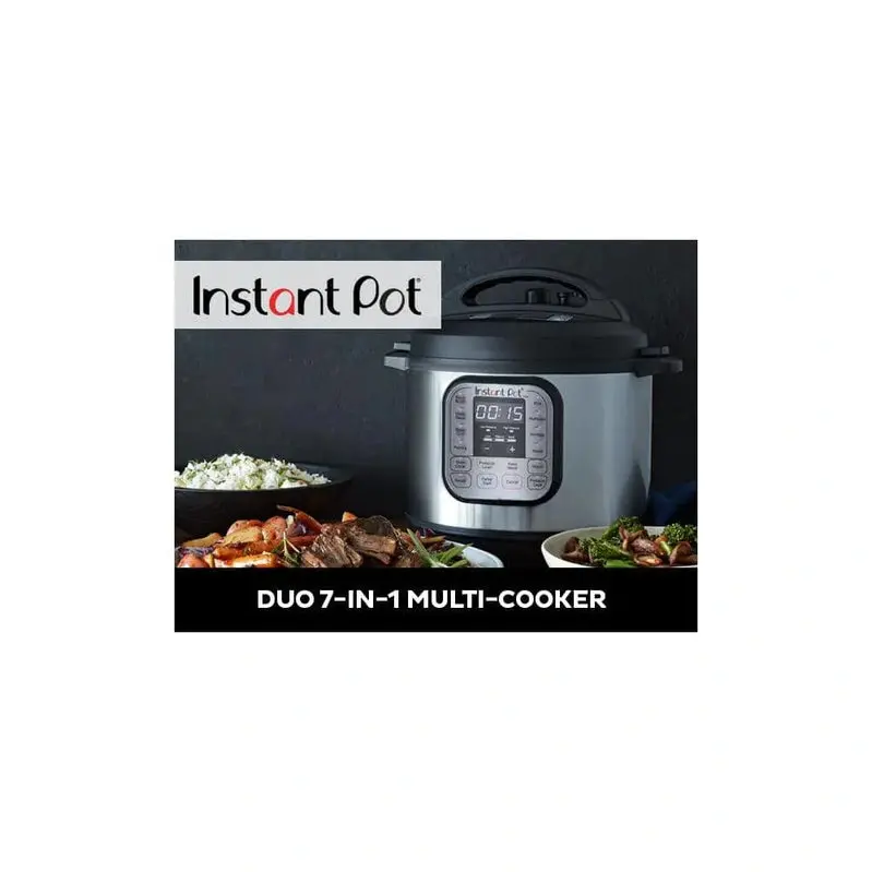 Instant Pot Duo 8QT Multi-Cooker – Stainless Steel Body, 7-in-1 Smart Programmed Functions