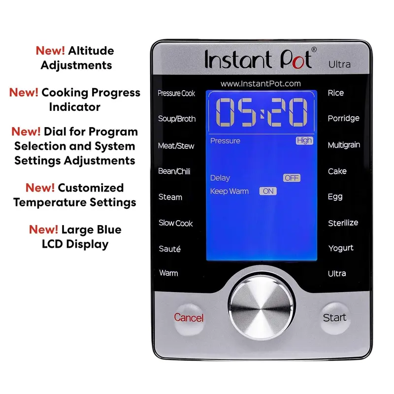 Instant Pot Ultra Mini 3-Quart Electric Pressure Cooker – 16-in-1 Stainless Steel Appliance with Touch Controls