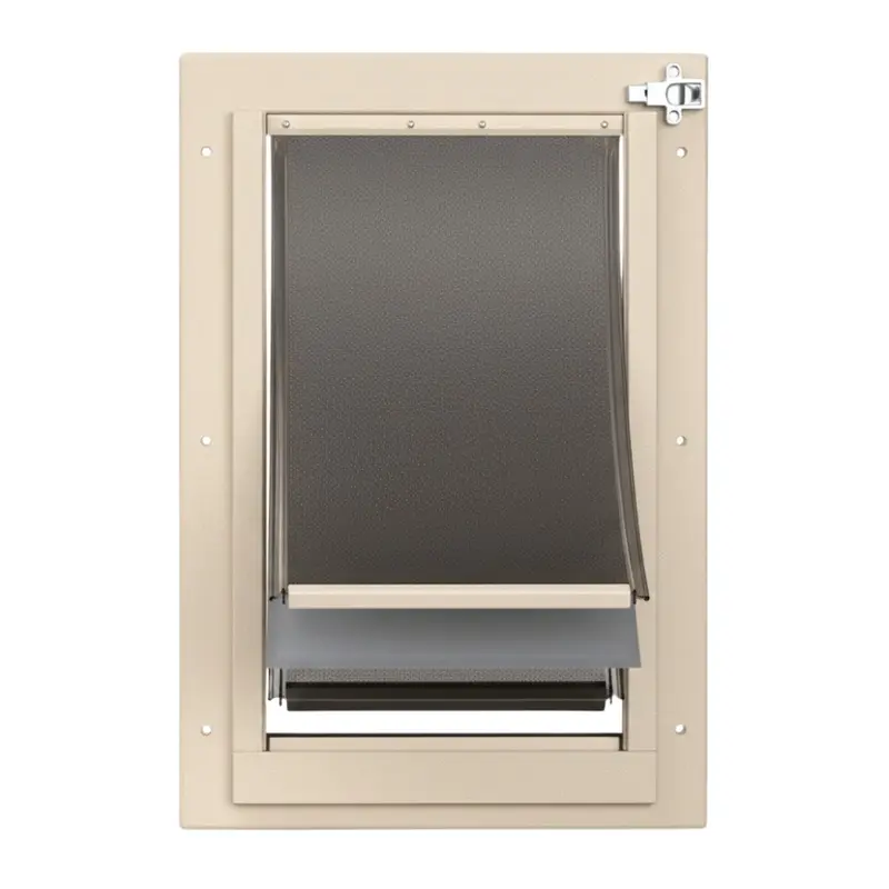 Insulated Pet Door with Telescoping Tunnel and Magnetic Dual-Flap Design 2