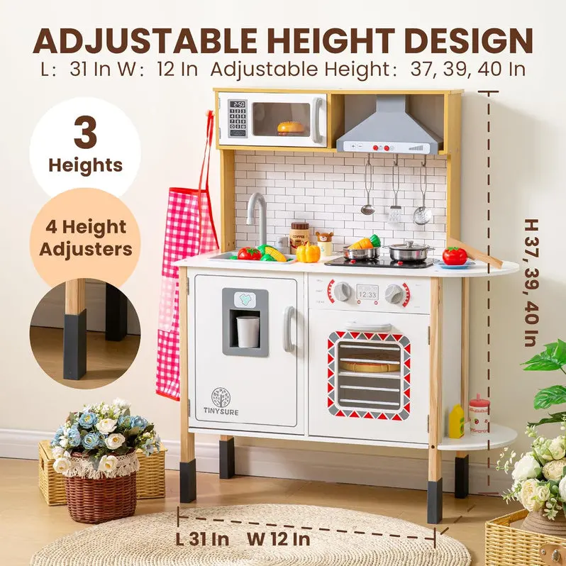Interactive Play Kitchen for Toddlers with Lights, Sounds & Food Accessories