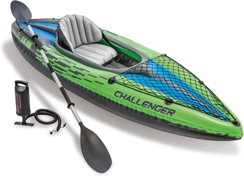 Intex Challenger Kayak Package – 86-Inch Paddles & High-Capacity Air Pump Included