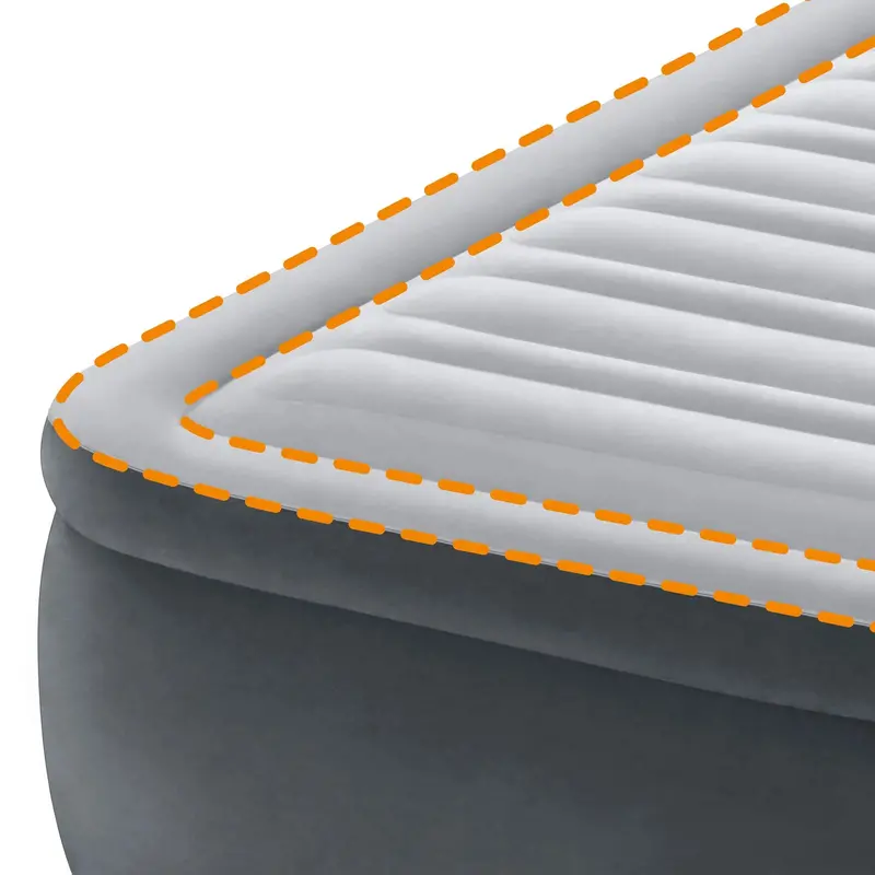 Intex Dura-Beam Deluxe Queen Air Mattress – 18-Inch Height, Built-in Pump