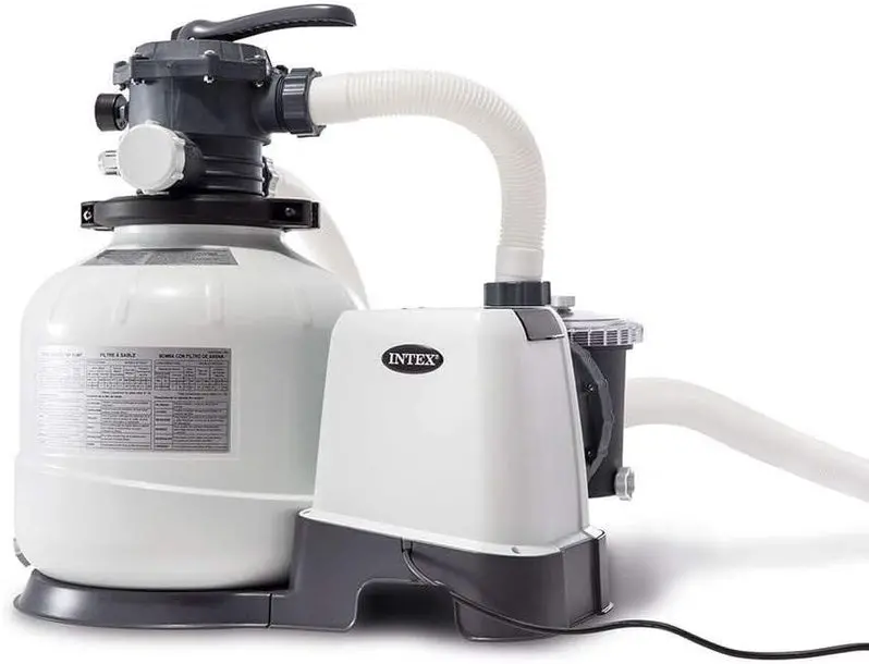 Intex Krystal Clear 16-Inch Sand Filter Pump – 3,000 GPH for Above-Ground Pools with Timer, GFCI Protection, and 6-Function Control