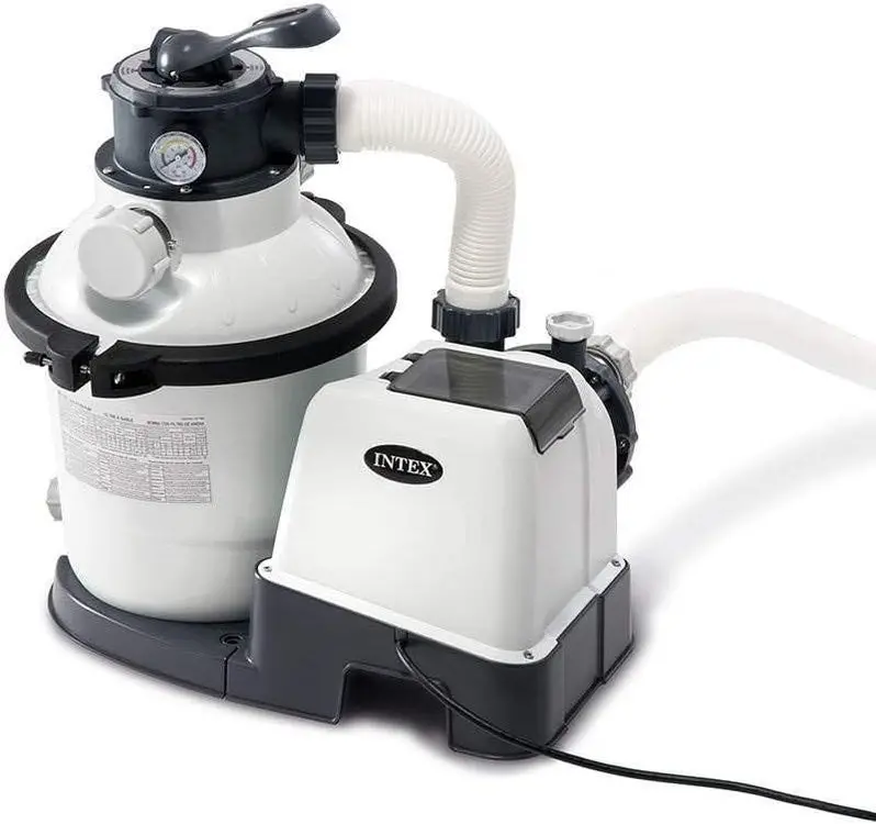 Intex Krystal Clear 16-Inch Sand Filter Pump – 3,000 GPH for Above-Ground Pools with Timer, GFCI Protection, and 6-Function Control
