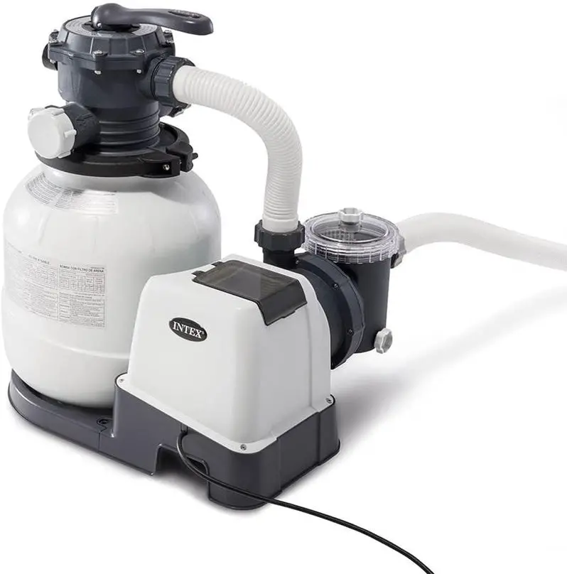 Intex Krystal Clear 16-Inch Sand Filter Pump – 3,000 GPH for Above-Ground Pools with Timer, GFCI Protection, and 6-Function Control