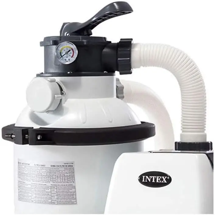 Intex Krystal Clear 16-Inch Sand Filter Pump – 3,000 GPH for Above-Ground Pools with Timer, GFCI Protection, and 6-Function Control