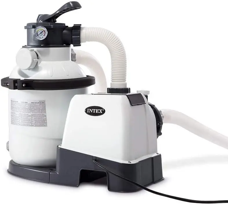 Intex Krystal Clear 16-Inch Sand Filter Pump – 3,000 GPH for Above-Ground Pools with Timer, GFCI Protection, and 6-Function Control