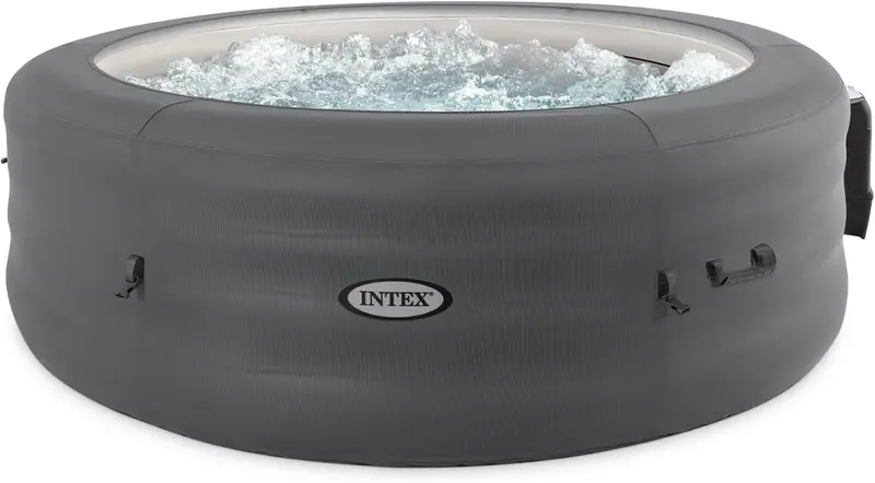 Intex SimpleSpa Inflatable Hot Tub – 4-Person Bubble Massage Spa with Insulated Cover