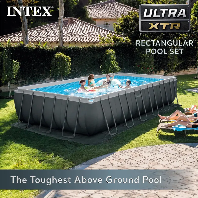 Intex Ultra XTR 24 ft x 12 ft x 52 in Above-Ground Pool Kit with Dual Inflatable Floats and Cooler 2