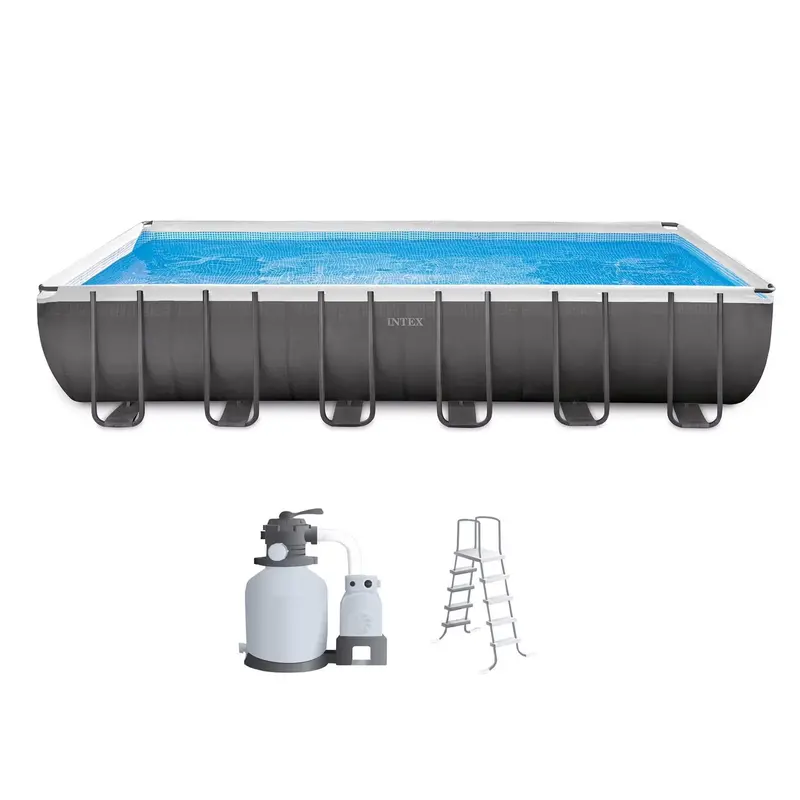 Intex Ultra XTR 24 ft x 12 ft x 52 in Above-Ground Pool Kit with Dual Inflatable Floats and Cooler