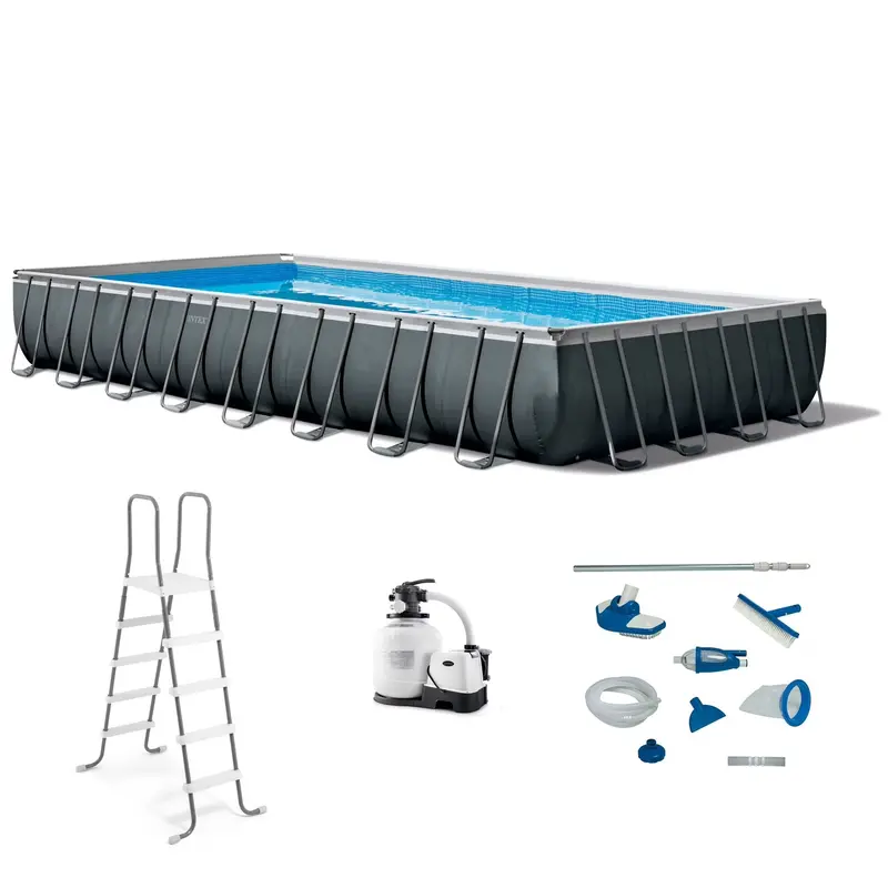 Intex Ultra XTR 24 ft x 12 ft x 52 in Above-Ground Pool Kit with Dual Inflatable Floats and Cooler