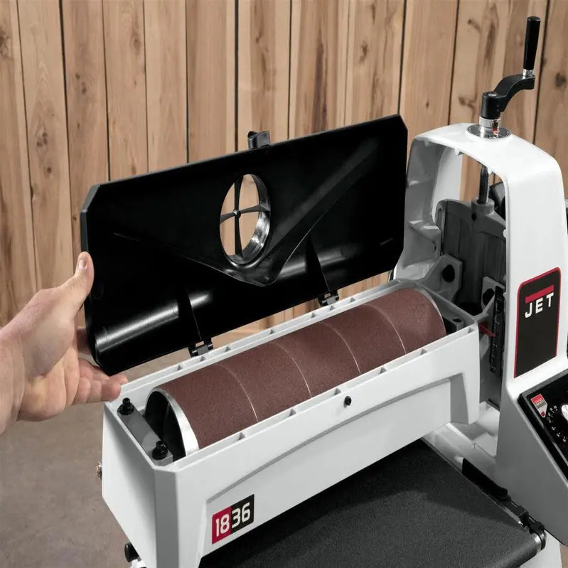 JET JWDS-1632 Drum Sander with Stand – 16" to 32" Variable Width, Heavy-Duty Construction, Model 723520K