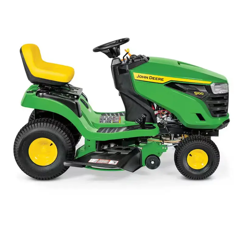 John Deere S100 42" Gas-Powered Riding Lawn Mower – 17.5 HP V-Twin Engine, Hydrostatic Transmission
