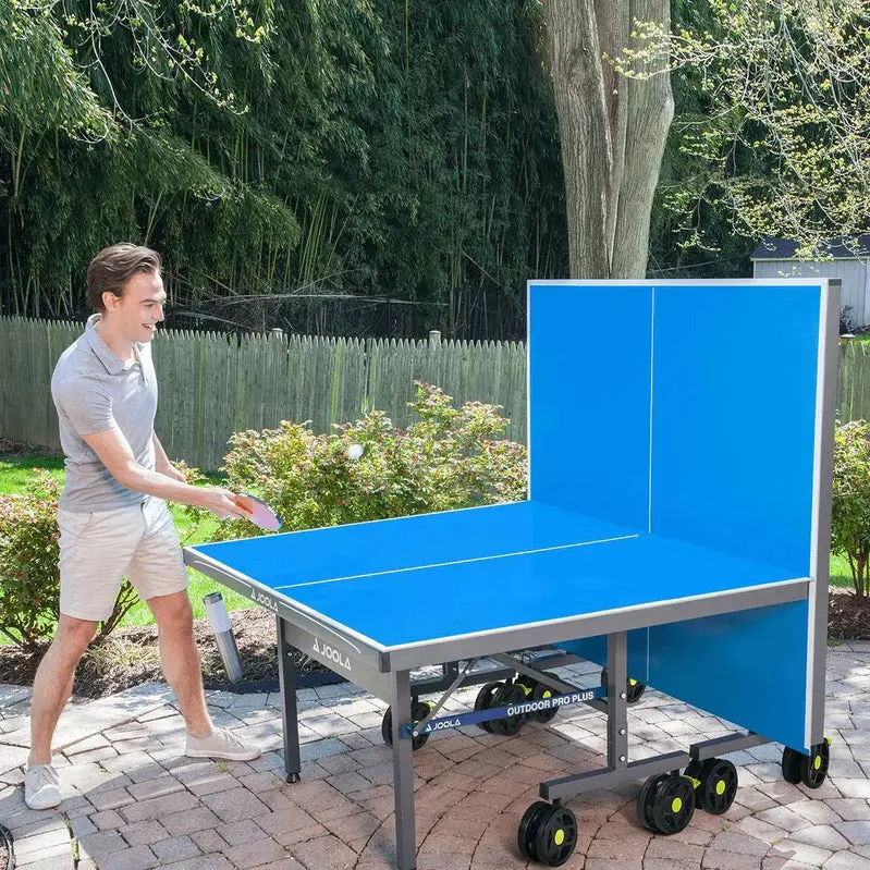 JOOLA Nova Pro Plus Outdoor Table Tennis Table – Weather-Resistant Aluminum Top, 9' x 5', Foldable, Includes Durable Net System