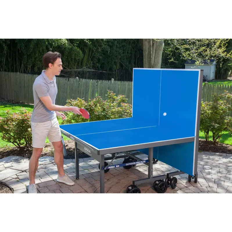 JOOLA Nova Pro Plus Outdoor Table Tennis Table – Weather-Resistant Aluminum Top, 9' x 5', Foldable, Includes Durable Net System