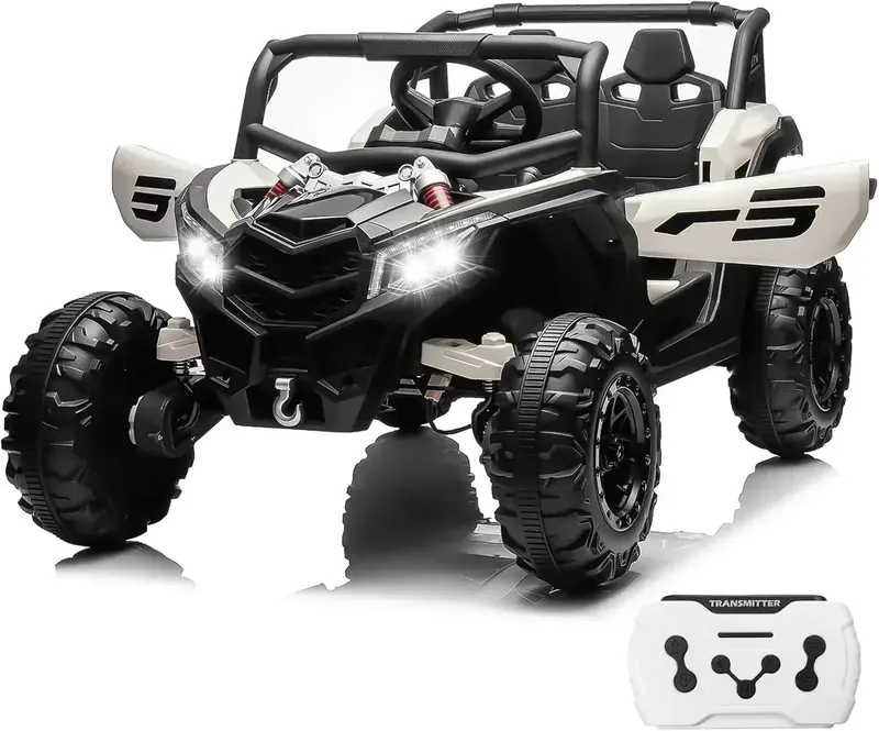 JOYRACER Kids RC Car – 4x150W Motors, Shock Absorption & Bluetooth MP3 Playback