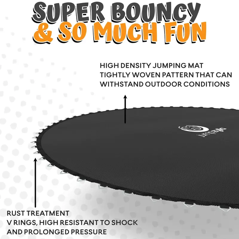 JUMPZYLLA 8-Foot Outdoor Trampoline with Safety Enclosure – Kid-Friendly Design 2