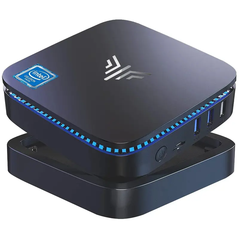 Kamrui AK1 Pro Mini PC – Intel Quad-Core, 12GB DDR4 RAM, 256GB SSD