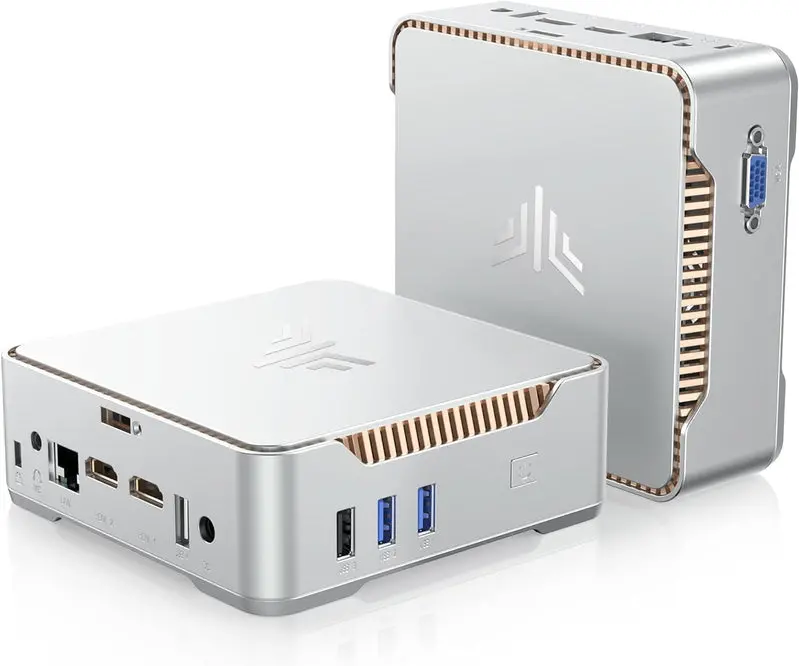 KAMRUI GK3Plus Mini PC – Compact Desktop with 16GB RAM and 512GB M.2 SSD for Business or Home Use