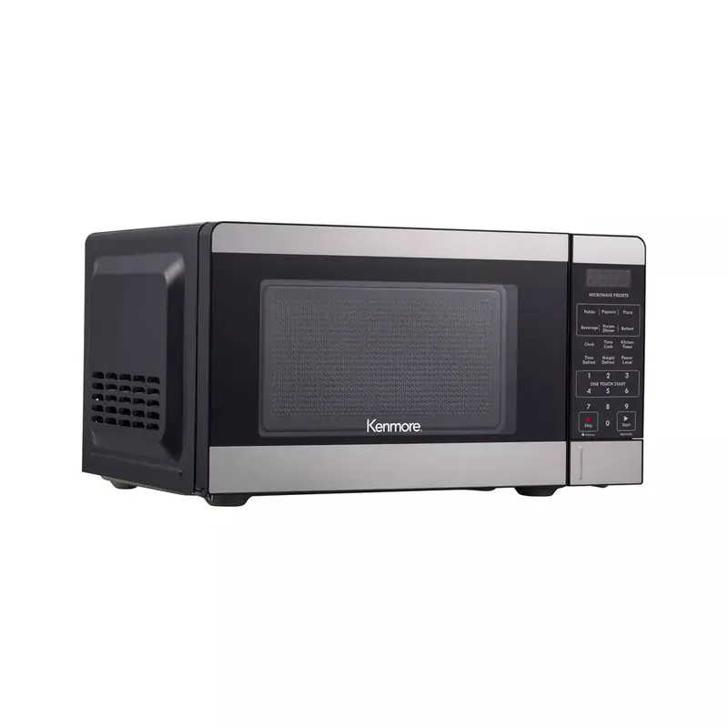 Kenmore Stainless Steel Countertop Microwave – 0.7 Cu. Ft., 700W, Digital Controls, 10 Power Levels