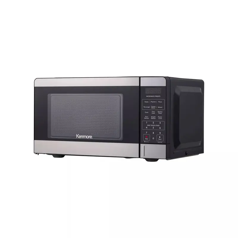 Kenmore Stainless Steel Countertop Microwave – 0.7 Cu. Ft., 700W, Digital Controls, 10 Power Levels