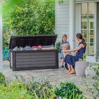 Keter 165-Gallon All-Weather Resin Deck Storage Box – Lockable & UV-Resistant