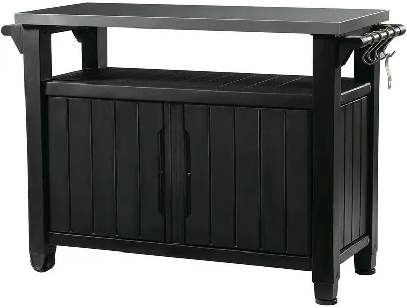 Keter Unity XL All-in-One Outdoor Table with Integrated Storage Compartment