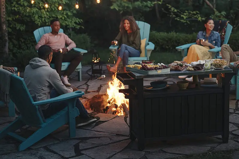 Keter Unity XL All-in-One Outdoor Table with Integrated Storage Compartment