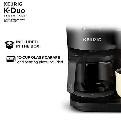 Keurig K-Duo Coffee Maker – Dual-Brew System for Single-Serve K-Cups and 12-Cup Carafe with Ground Coffee Option