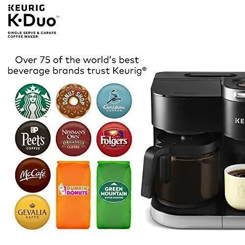 Keurig K-Duo Coffee Maker – Dual-Brew System for Single-Serve K-Cups and 12-Cup Carafe with Ground Coffee Option